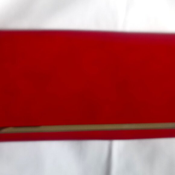 Aldo Clutch Bag Purse for Women Shining Red Magentic Closure Hand Bag 11" x 5" - Picture 2 of 5